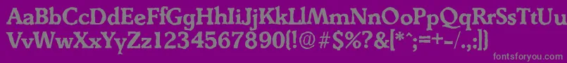 DerringerantiqueBold-Schriftart – Graue Schriften auf violettem Hintergrund
