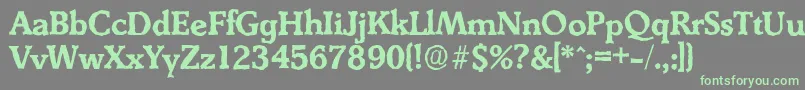 DerringerantiqueBold Font – Green Fonts on Gray Background