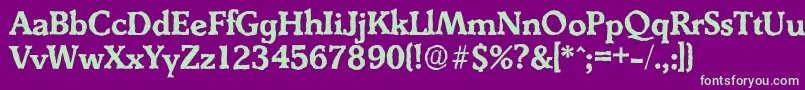 DerringerantiqueBold Font – Green Fonts on Purple Background