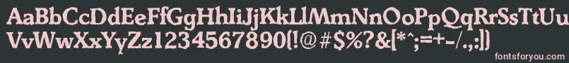 DerringerantiqueBold Font – Pink Fonts on Black Background