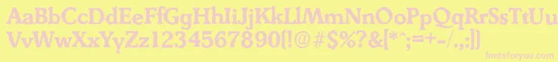 DerringerantiqueBold Font – Pink Fonts on Yellow Background