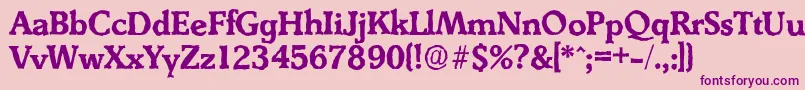 DerringerantiqueBold Font – Purple Fonts on Pink Background