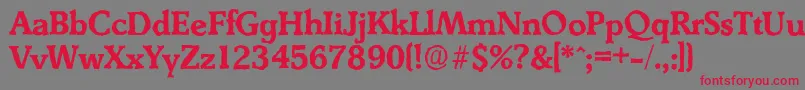 DerringerantiqueBold Font – Red Fonts on Gray Background