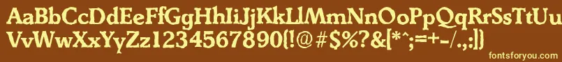 DerringerantiqueBold Font – Yellow Fonts on Brown Background