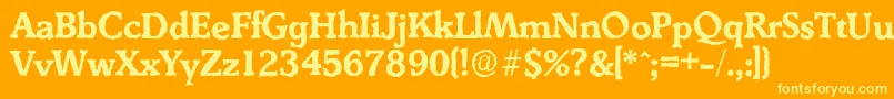 DerringerantiqueBold Font – Yellow Fonts on Orange Background