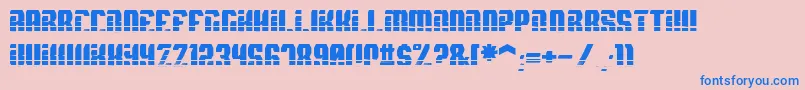 SpyhVent Font – Blue Fonts on Pink Background