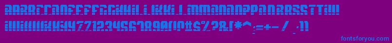 SpyhVent Font – Blue Fonts on Purple Background