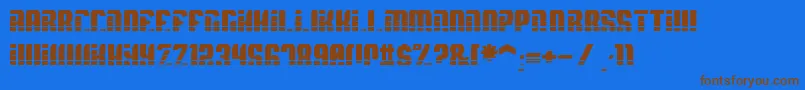 Czcionka SpyhVent – brązowe czcionki na niebieskim tle