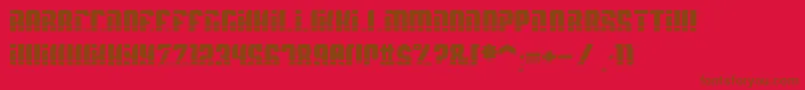 Fonte SpyhVent – fontes marrons em um fundo vermelho