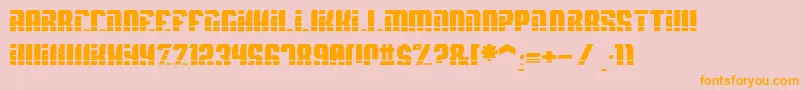 SpyhVent Font – Orange Fonts on Pink Background