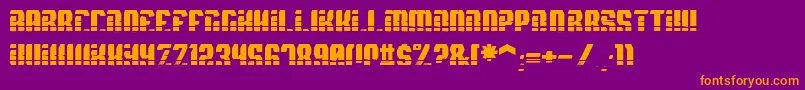 SpyhVent Font – Orange Fonts on Purple Background