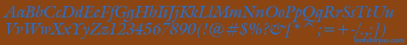 Tt0068m Font – Blue Fonts on Brown Background