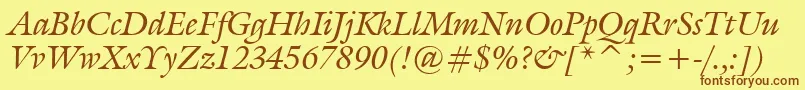 Tt0068m Font – Brown Fonts on Yellow Background