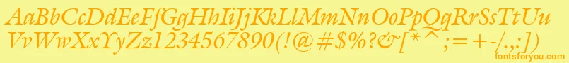 Tt0068m Font – Orange Fonts on Yellow Background
