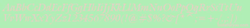 Tt0068m Font – Pink Fonts on Green Background