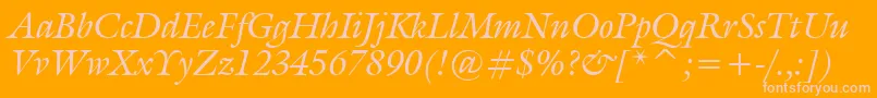 Tt0068m Font – Pink Fonts on Orange Background