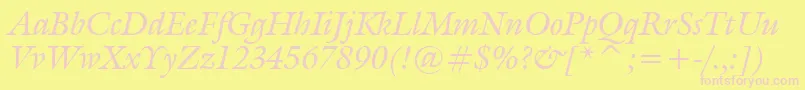 Tt0068m Font – Pink Fonts on Yellow Background