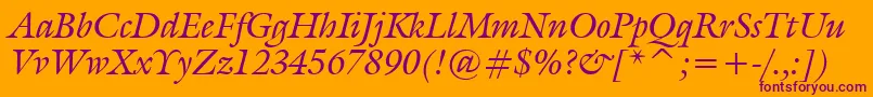 Tt0068m Font – Purple Fonts on Orange Background