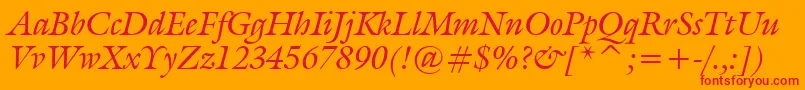 Tt0068m Font – Red Fonts on Orange Background