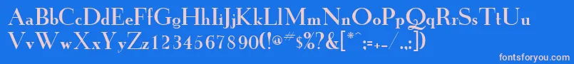 GrailNew Font – Pink Fonts on Blue Background