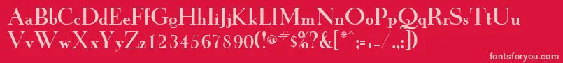 GrailNew Font – Pink Fonts on Red Background