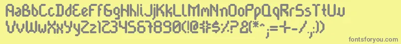 フォントCayetnrb – 黄色の背景に灰色の文字