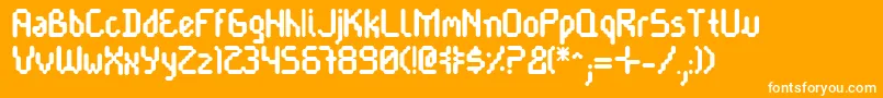 フォントCayetnrb – オレンジの背景に白い文字