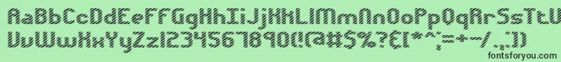 フォントVolatil1 – 緑の背景に黒い文字