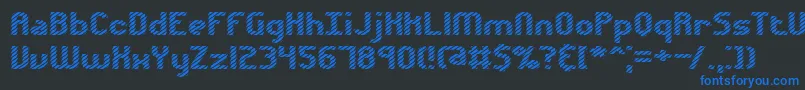 Шрифт Volatil1 – синие шрифты на чёрном фоне