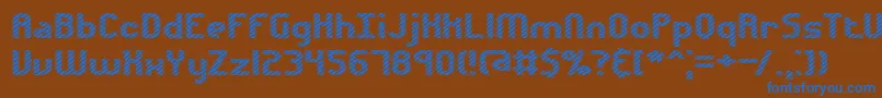 Шрифт Volatil1 – синие шрифты на коричневом фоне