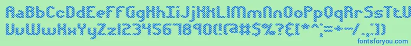 Volatil1-fontti – siniset fontit vihreällä taustalla