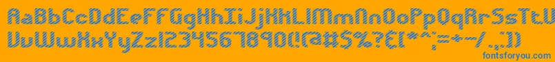 Volatil1 Font – Blue Fonts on Orange Background