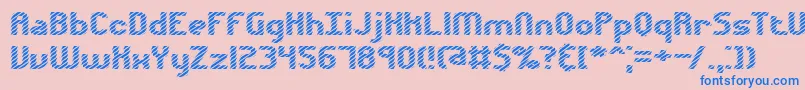 フォントVolatil1 – ピンクの背景に青い文字