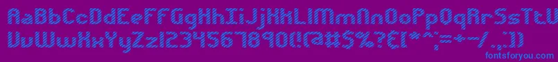 Czcionka Volatil1 – niebieskie czcionki na fioletowym tle