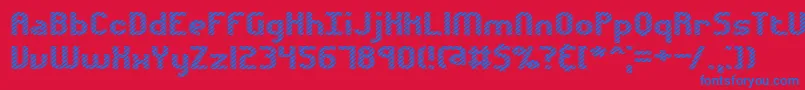 Volatil1-fontti – siniset fontit punaisella taustalla