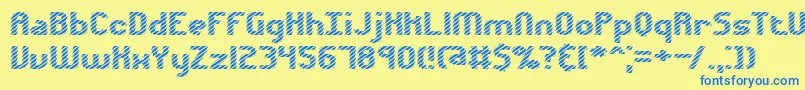 Шрифт Volatil1 – синие шрифты на жёлтом фоне