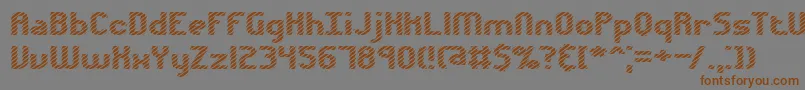 フォントVolatil1 – 茶色の文字が灰色の背景にあります。
