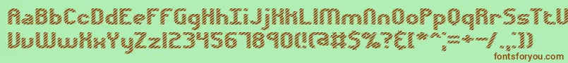 Шрифт Volatil1 – коричневые шрифты на зелёном фоне