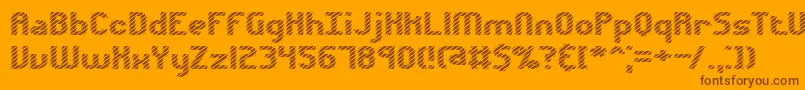 Czcionka Volatil1 – brązowe czcionki na pomarańczowym tle