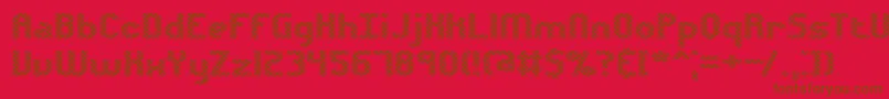 フォントVolatil1 – 赤い背景に茶色の文字