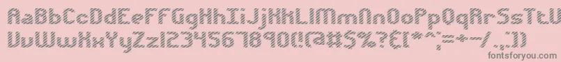 フォントVolatil1 – ピンクの背景に灰色の文字