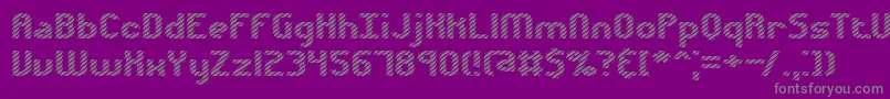 Czcionka Volatil1 – szare czcionki na fioletowym tle