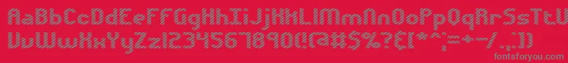 フォントVolatil1 – 赤い背景に灰色の文字