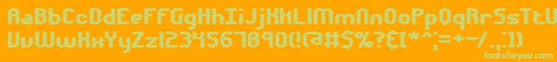 Volatil1 Font – Green Fonts on Orange Background