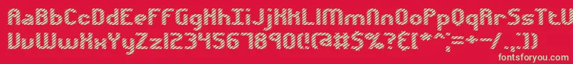 フォントVolatil1 – 赤い背景に緑の文字