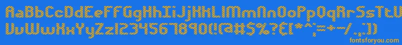 Volatil1 Font – Orange Fonts on Blue Background