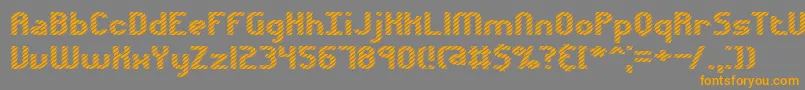 Volatil1-Schriftart – Orangefarbene Schriften auf grauem Hintergrund