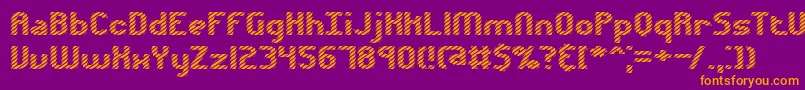 Volatil1-fontti – oranssit fontit violetilla taustalla