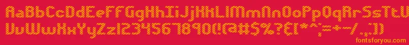 Volatil1 Font – Orange Fonts on Red Background