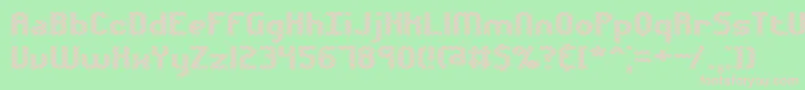 Volatil1-fontti – vaaleanpunaiset fontit vihreällä taustalla